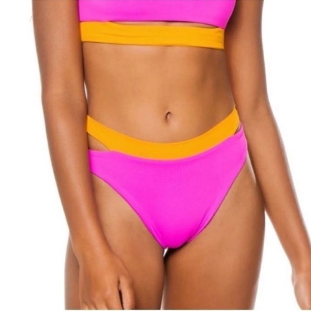 L*Space Zac Color Block Bitsy Bikini Bottom Size Small